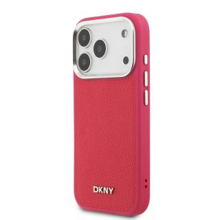 DKNY PU Leather Metal Logo Wrist Chain Case for Apple iPhone 17 Pro (DKHMP17LPDHWSP)