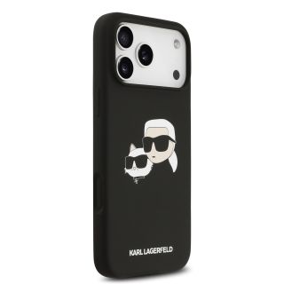 Karl Lagerfeld Liquid Silicone Double Heads MagSafe Case for Apple iPhone 17 Pro Max (KLHMP17XSKCHPPLK)