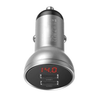 Baseus Digital Display Dual USB Car Charge 4.8A / 24W (CCBX-0S)