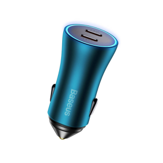 Baseus Pro Golden Contactor Car Charger 2x USB-C / 40W (CGJP000003)