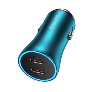 Baseus Pro Golden Contactor Car Charger 2x USB-C / 40W (CGJP000003)