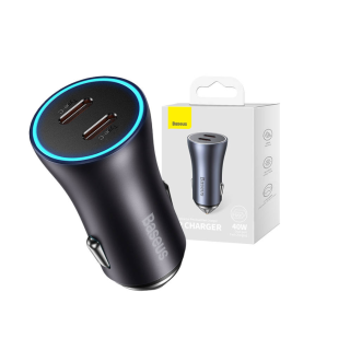 Baseus Pro Golden Contactor Car Charger 2x USB-C / 40W (CGJP000013)