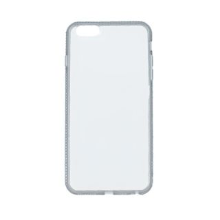 Beeyo Diamond Frame Silicone Back Case For Apple iPhone 6 Plus Transparent - Gray (GSM024189)