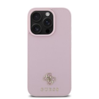 Guess PU Grained 4G Small Metal Logo MagSafe Case for iPhone 16 Pro / Pink (GUHMP16LPGCSM4MP)