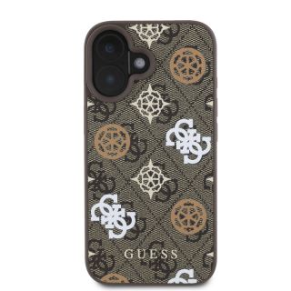 Guess PU 4G Peony MagSafe Case for iPhone 16 / Brown (GUHMP16SP4PWPW)