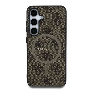 Guess PU Leather 4G Colored Ring MagSafe Case for Samsung Galaxy S25 / Brown (GUHMS25SG4GFRW)
