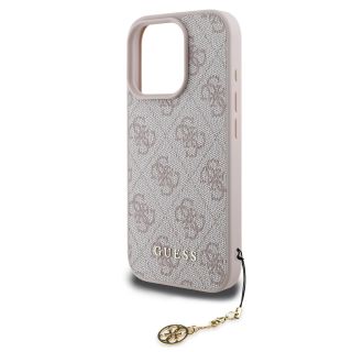 Guess 4G Charm Case for iPhone 16 Pro Max Tone on Tone / Pink (GUHCP16XGF4GCP)
