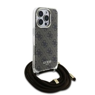 Guess IML 4G Printed Crossbody Strap Case for iPhone 16 Pro Max / Brown (GUHCP16XHC4SEW)