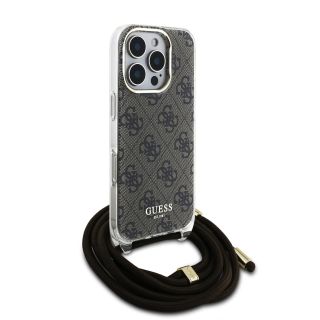 Guess IML 4G Printed Crossbody Strap Case for iPhone 16 Pro / Brown (GUHCP16LHC4SEW)