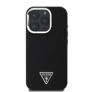 Guess PU Grained Triangle Logo MagSafe Case for iPhone 16 Pro / Black (GUHMP16LPGTSPSK)
