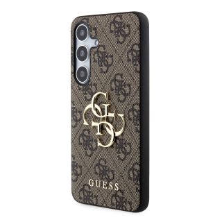 Guess PU 4G Metal Logo Case for Samsung Galaxy S24 / Brown (GUHCS24S4GMGBR)