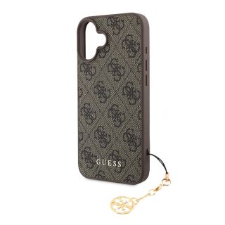 Guess 4G Charm Case for iPhone 16 Tone on Tone / Brown (GUHCP16SGF4GCW)