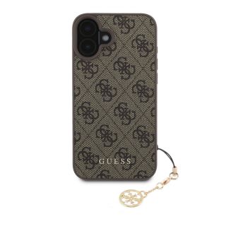 Guess 4G Charm Case for iPhone 16 Tone on Tone / Brown (GUHCP16SGF4GCW)