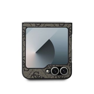 Guess PU 4G Metal Logo Case for Samsung Galaxy Z Flip 6/7 FE / Brown (GUHCZF64GMGBR)