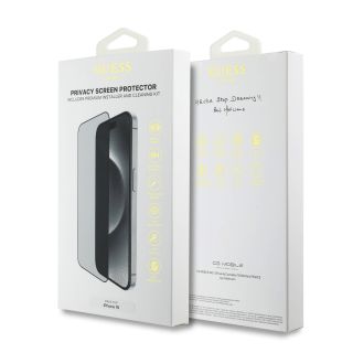 Guess Screen Protector 2.5D PRIVACY for iPhone 16 / Black (GUTGP16SBOKGCIP)
