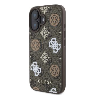 Guess PU 4G Peony MagSafe Case for iPhone 16 / Brown (GUHMP16SP4PWPW)