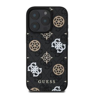 Guess PU 4G Peony MagSafe Case for iPhone 16 Pro Max / Black (GUHMP16XP4PWPK)