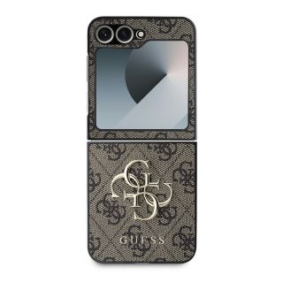 Guess PU 4G Metal Logo Case for Samsung Galaxy Z Flip 6/7 FE / Brown (GUHCZF64GMGBR)