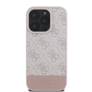 Guess PU 4G Stripe Case for iPhone 16 Pro / Pink (GUHCP16LG4GLPI)