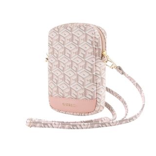 Guess PU G Cube Wallet Phone Bag Zipper / Pink (GUWBZPGCSPGP)