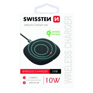 Swissten 10W Wireless charger with USB-C 1.5m cable (SW-W-10W-BK)
