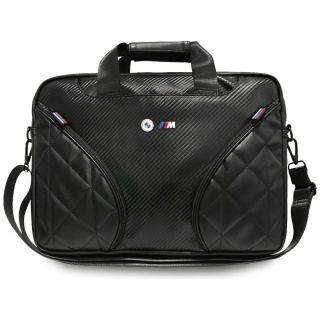 BMW Carbon Pockets & Metal Logo 16" Laptop Bag Black (BMCB15PCASEPOK)