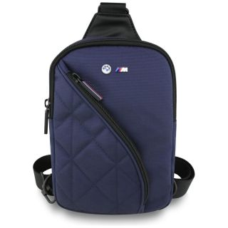 BMW Nylon Pocket & Metal Logo Crossbody Phone Bag Navy Blue (BMCPBPNYPOV)