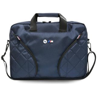 BMW Nylom Pockets & Metal Logo 16" Laptop Bag Navy Blue (BMCB15PNYPOV)