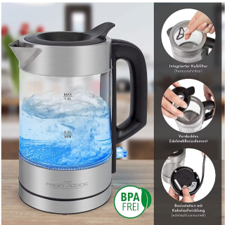 ProfiCook PC-WKS 1229 G Electric Kettle 1L 1600W (PC-WKS 1229G)