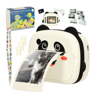 RoGer Panda Instant camera thermal printer + paper roll + memory card 32GB (RO-3572)