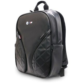 BMW Carbon Pockets & Metal Logo 16" Backpack Black (BMBP15PCASEPOK)