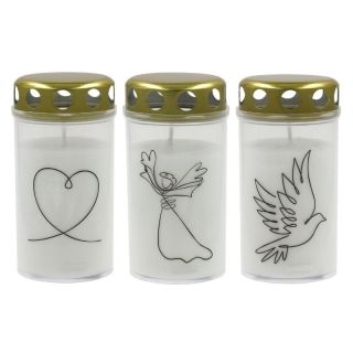 Candela Grave candle with cap 5,6x11,5cm burning time 40h (24100120)