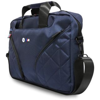 BMW Nylom Pockets & Metal Logo 16" Laptop Bag Navy Blue (BMCB15PNYPOV)