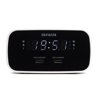 Aiwa CRU-19BK Alarm Clock Radio 2x USB (CRU-19BK)