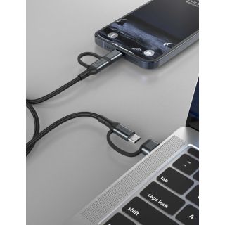 Swissten 4in1 Textile 3A Data Cable 1.5m (74501102)