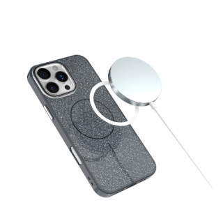 Mocco Glitter Thin Mag Back Case for Apple iPhone 17 Pro Max (MO-GLI-IP-17PRMAX-BK)