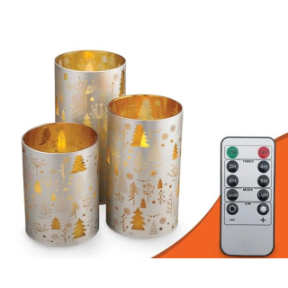 RoGer Moon in the Room Wax LED candle set of 3pcs (RO-ML95)