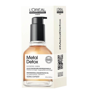 L'Oreal Professionnel, Serie Expert Metal Detox, Glicoamine + Ionene, Hair Oil Treatment, Anti-Deposit Protector, 50 ml (3474637090609)