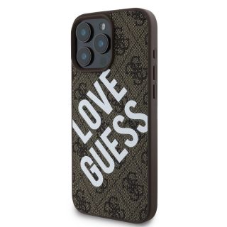 Guess PU Leather 4G Big Love Logo MagSafe Case for Apple iPhone 16 Pro Max (GUHMP16XP4PLGWW)