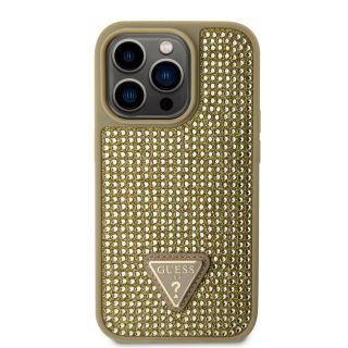 Guess Rhinestones Triangle Metal Logo Case for Apple iPhone 15 Pro (GUHCP15LHDGTPD)