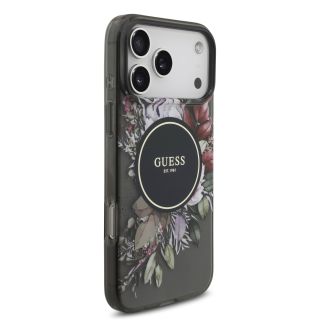 Guess IML Flowers Strap MagSafe Case for Apple iPhone 17 Pro Max (GUHMP17XHFWBRCESK)