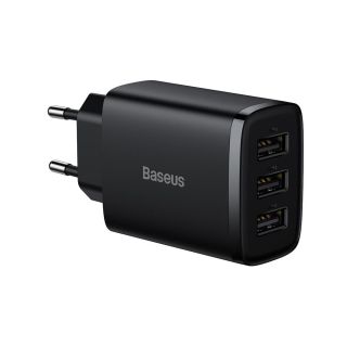 Baseus Compact Wall Charger 3 x USB / 17w (BRA011960)