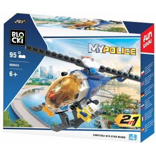 Blocki MyPolice Police Helicopter / KB0655 / Constructor with 95 parts / Age 6+ (KB0655)