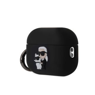 Karl Lagerfeld 3D Logo NFT Karl and Choupette Silicone Case for AirPods Pro 2 / Black (KLAP2RUNKC)