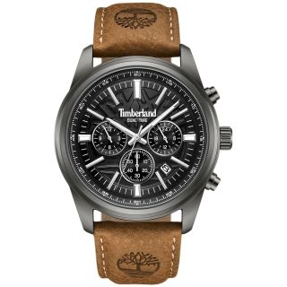 Timberland Classic Men’s Watch Black Brown Leather 45mm (TDWGF0041205)
