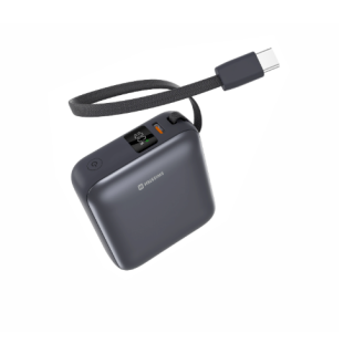 Swissten SPACE Power Bank Universal External Battery Built-in USB-C Cable 35W / 10000 mAh Silver (22013986)