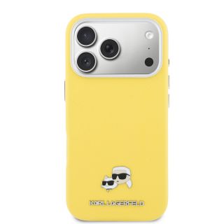 Karl Lagerfeld PU Karl and Choupette Heads Pins MagSafe Case for Apple iPhone 17 Pro Max (KLHMP17X6PFKCLY)