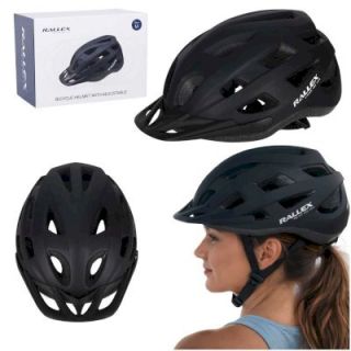 Rallex Bicycle Helmet Black M 54–58cm (5903039770591)