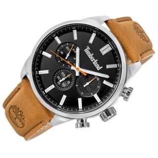 Timberland Northbridge Men’s Watch Black Brown Leather 45mm (TDWGF0028701)