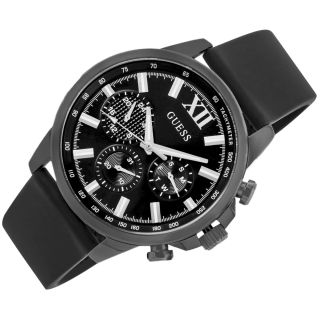 Guess Walker Chronograph Men’s Watch Black Silicone 44mm (GW0913G3)